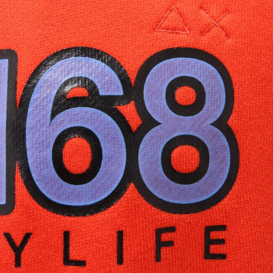 0220AI felpa uomo SUN68 men cotton sweatshirt orange