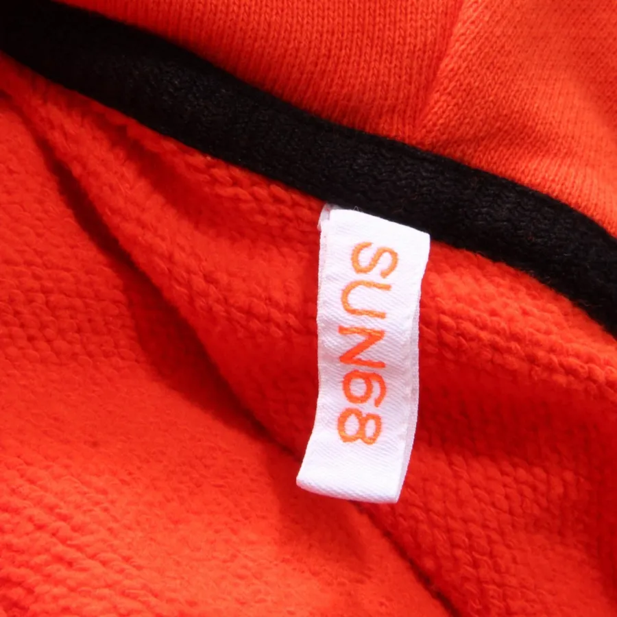 0220AI felpa uomo SUN68 men cotton sweatshirt orange