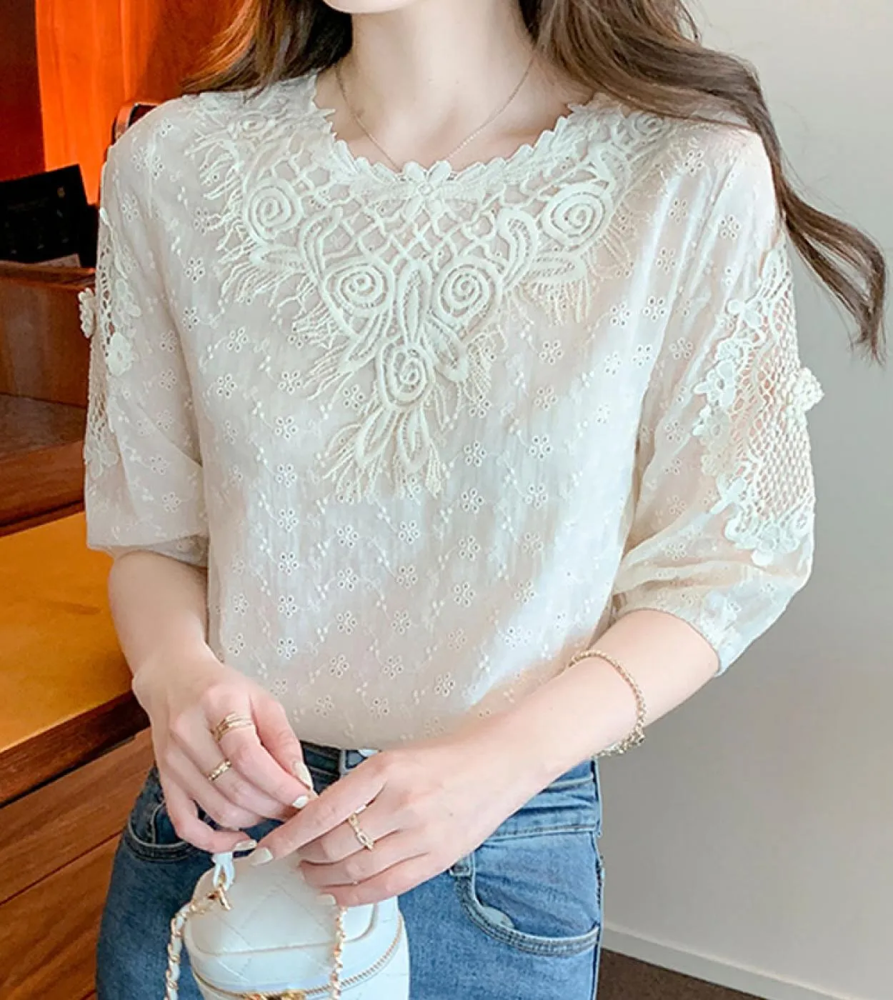 Abiti in chiffon Camicetta in chiffon Camicia in chiffon Abiti in pizzo Top in chiffon Bianco estivo