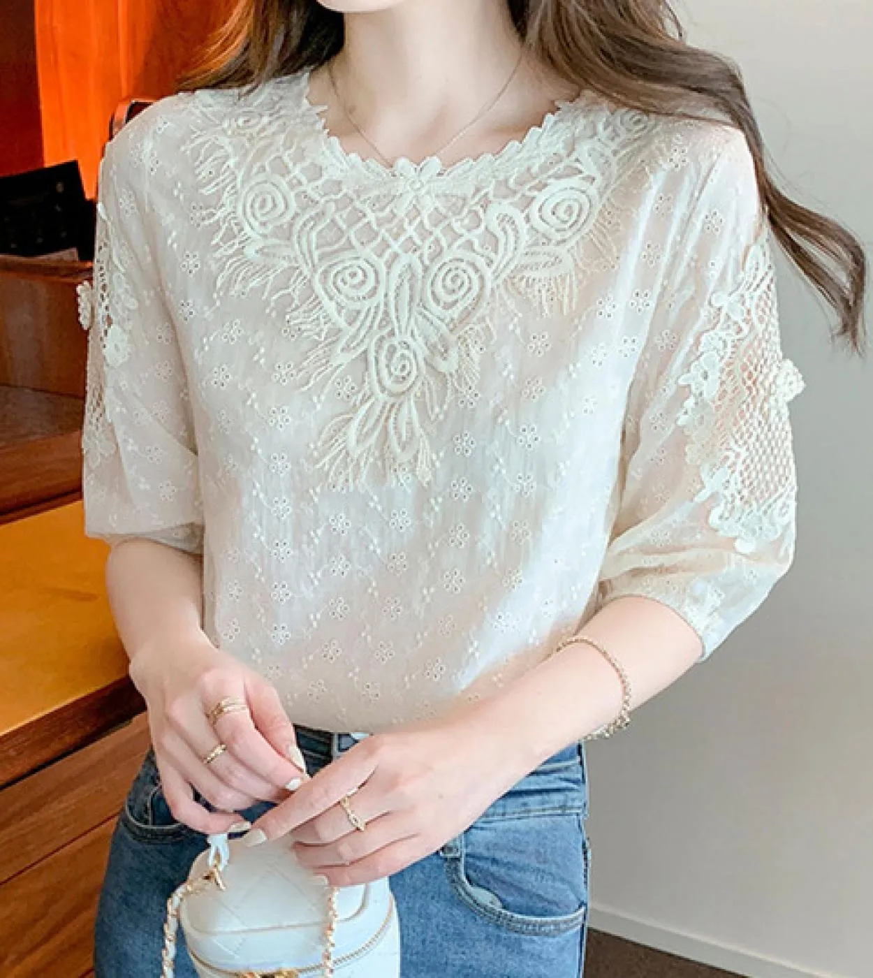 Abiti in chiffon Camicetta in chiffon Camicia in chiffon Abiti in pizzo Top in chiffon Bianco estivo