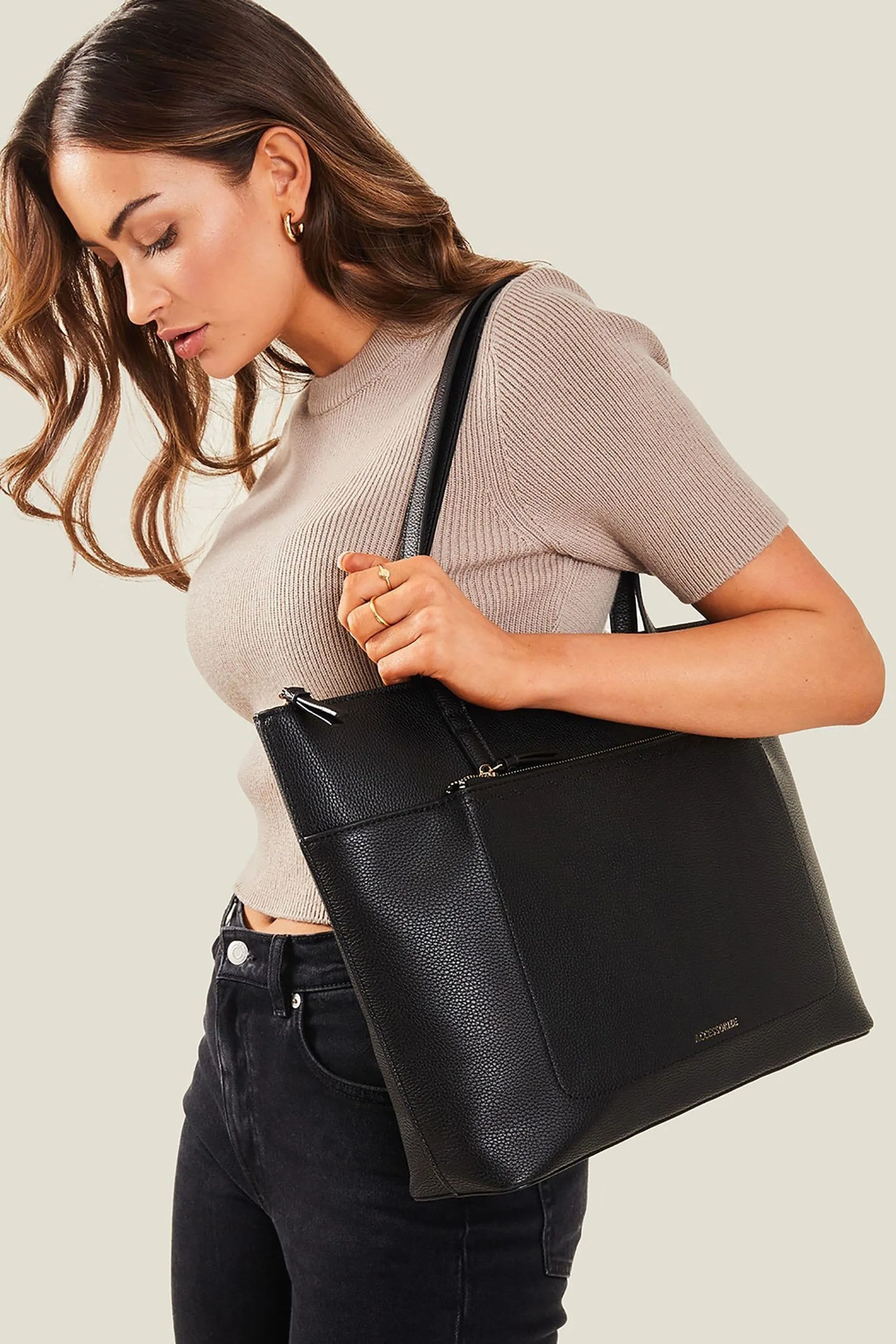 Accessorize - Borsa tote con tasca frontale
