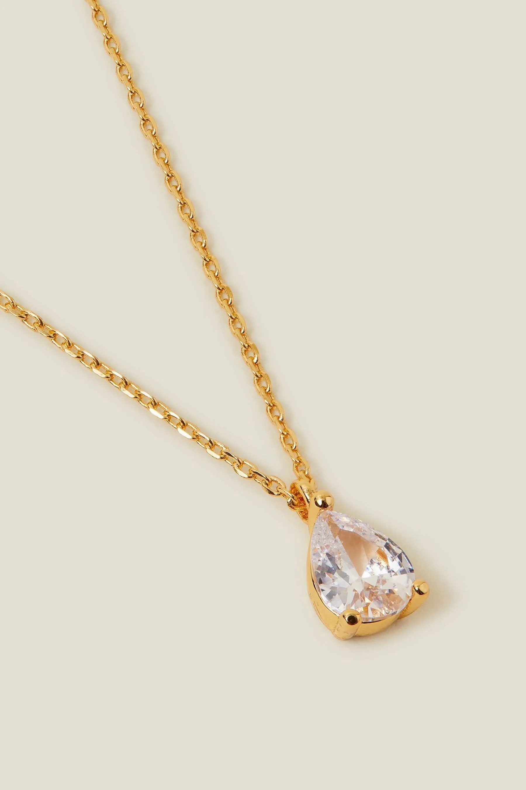 Accessorize - Ciondolo 14 ct con cristalli a goccia