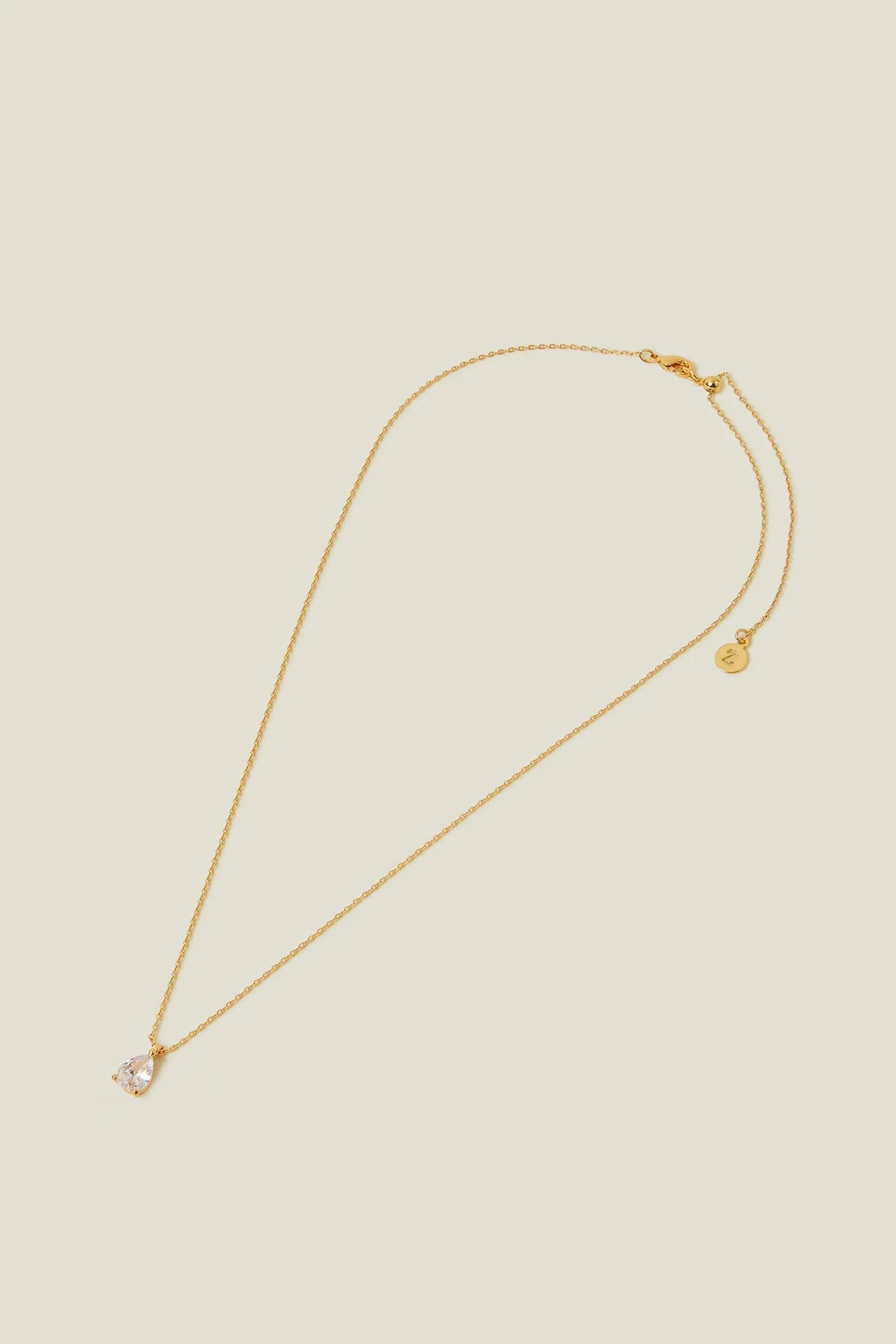 Accessorize - Ciondolo 14 ct con cristalli a goccia