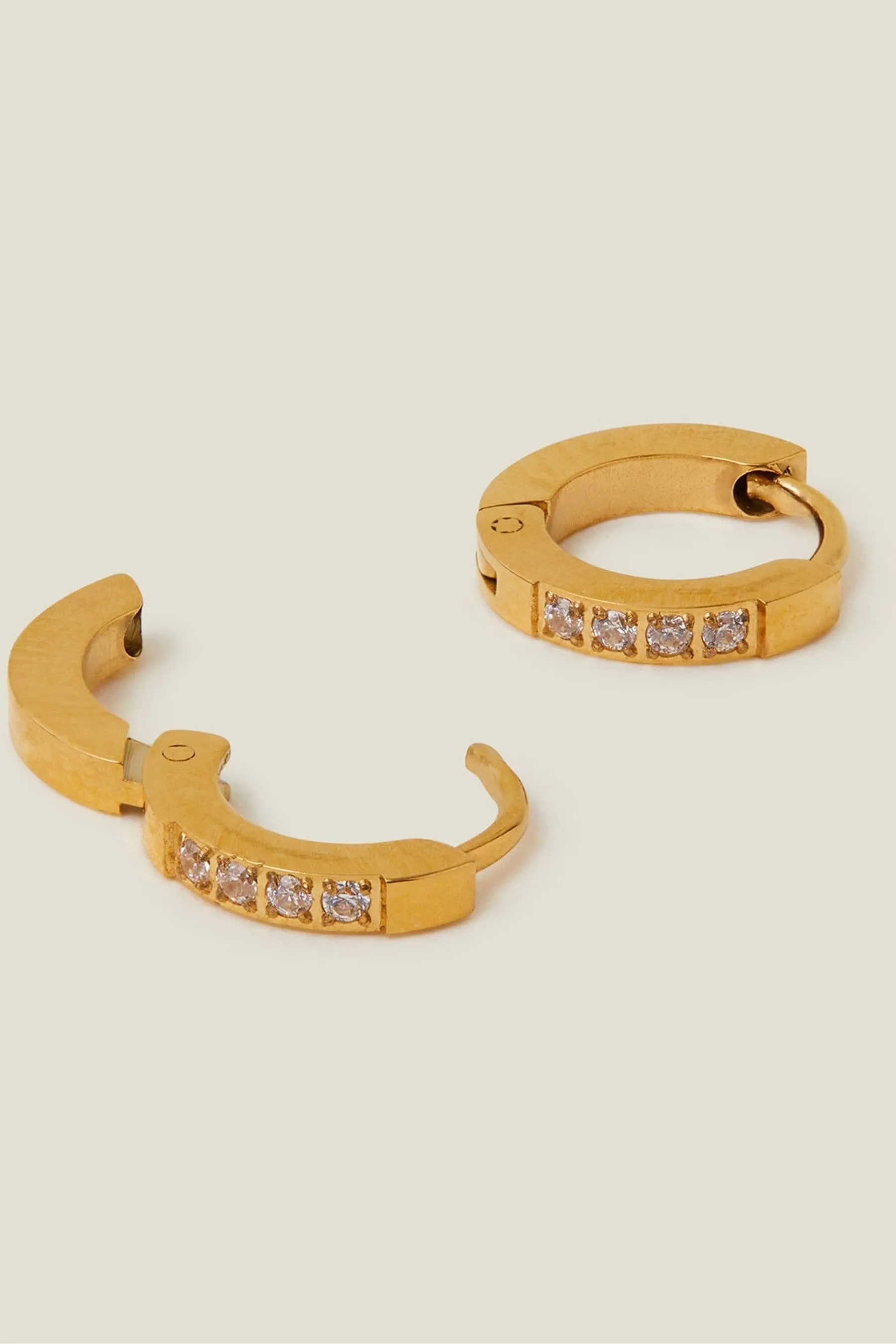 Accessorize - Orecchini a cerchio scintillanti in acciaio inossidabile