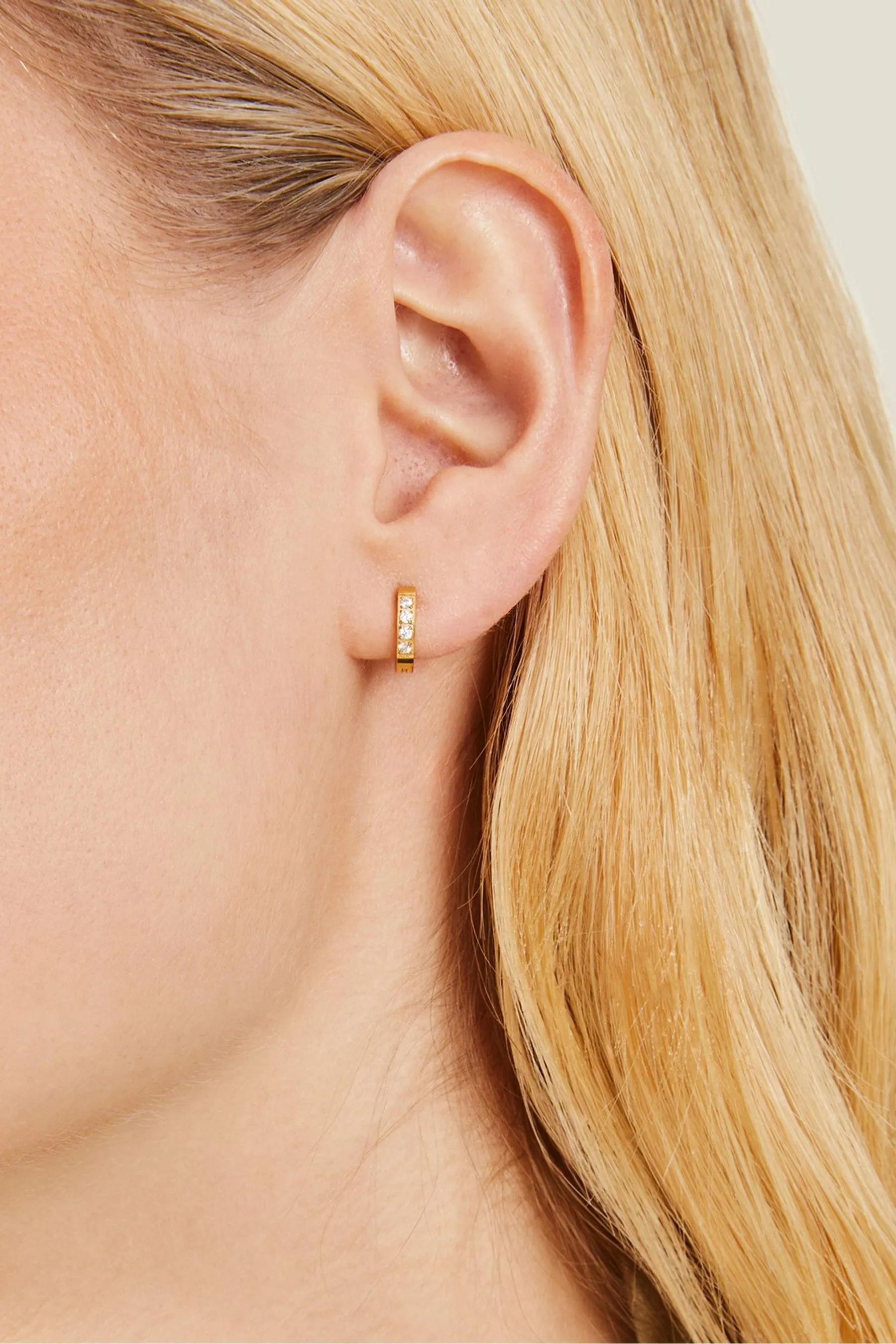Accessorize - Orecchini a cerchio scintillanti in acciaio inossidabile