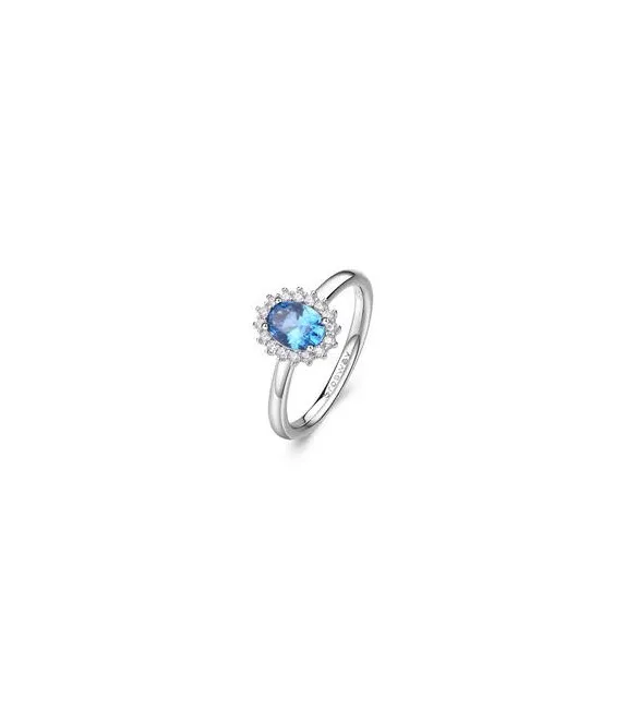 Anello Kate Gioielli Fancy by Brosway in argento zircone ovale blu misura 14 ffb70c