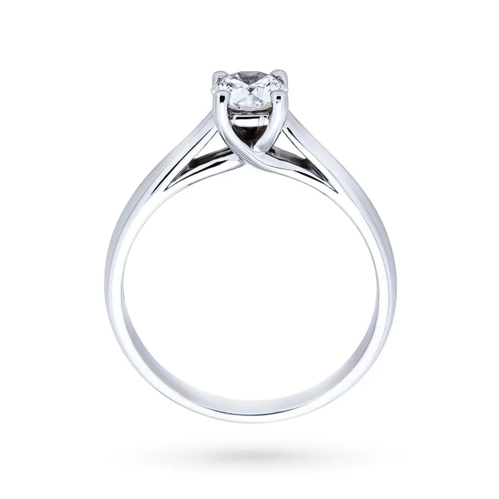 Anello solitario oro bianco Afrodite diamante 0,51ct G IF