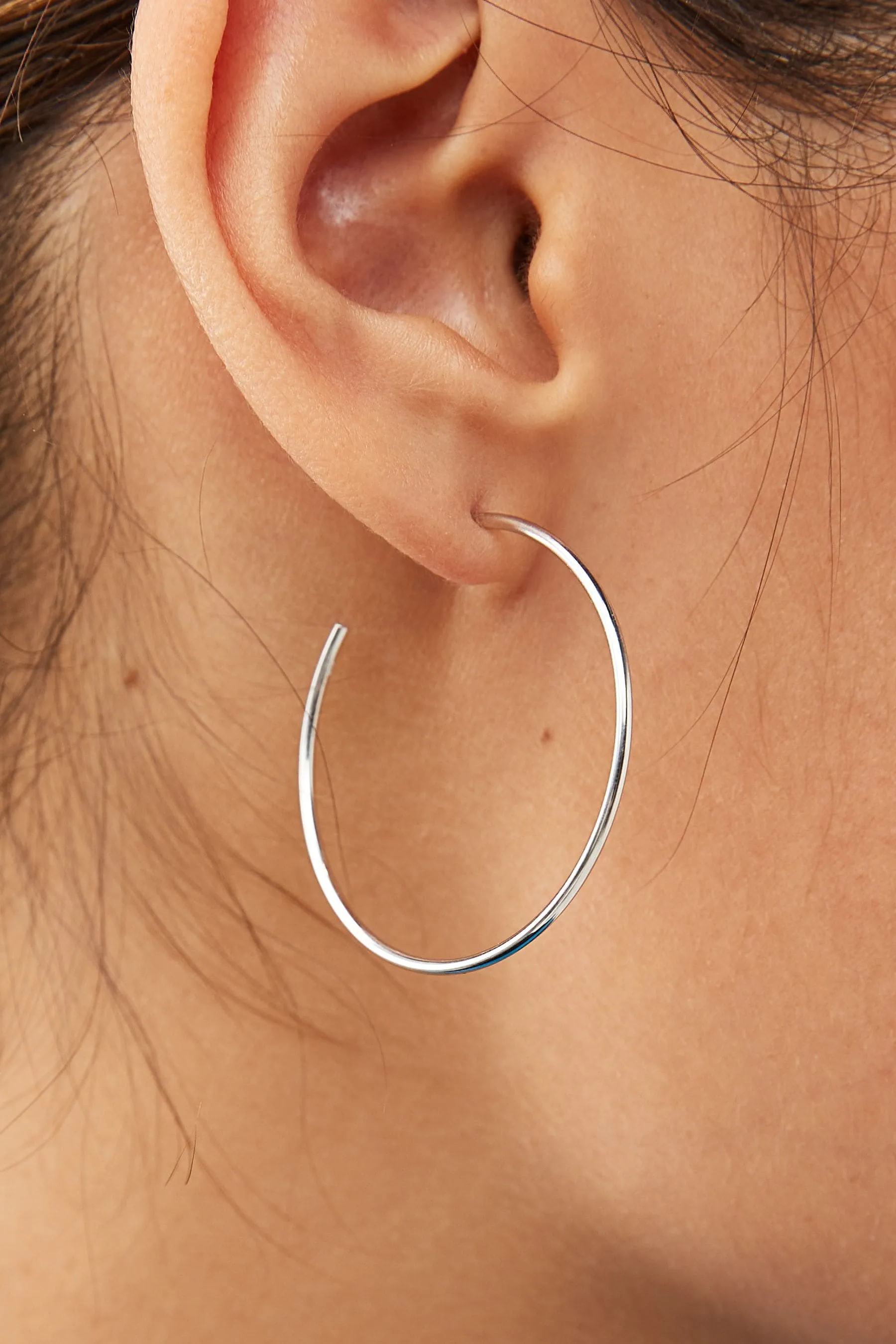 Argento sterling  - Orecchini a cerchio sottili