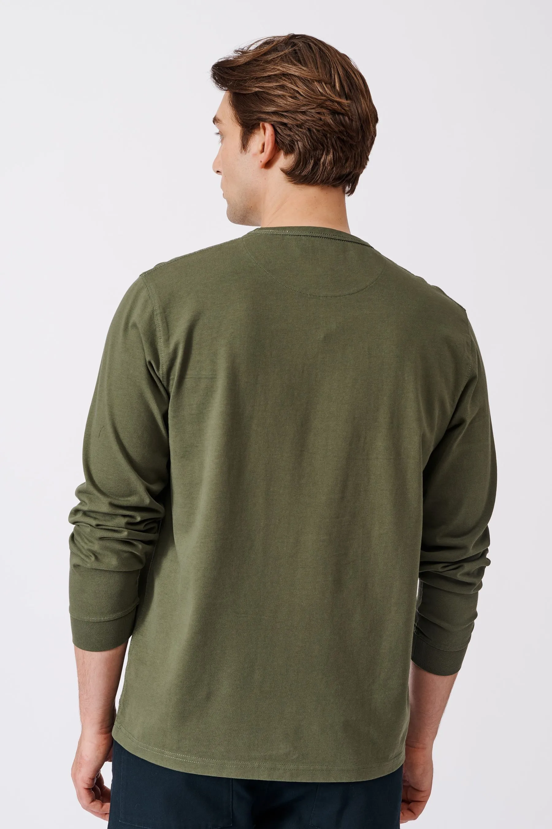 Aubin Chalk White Long Sleeve T-Shirt    