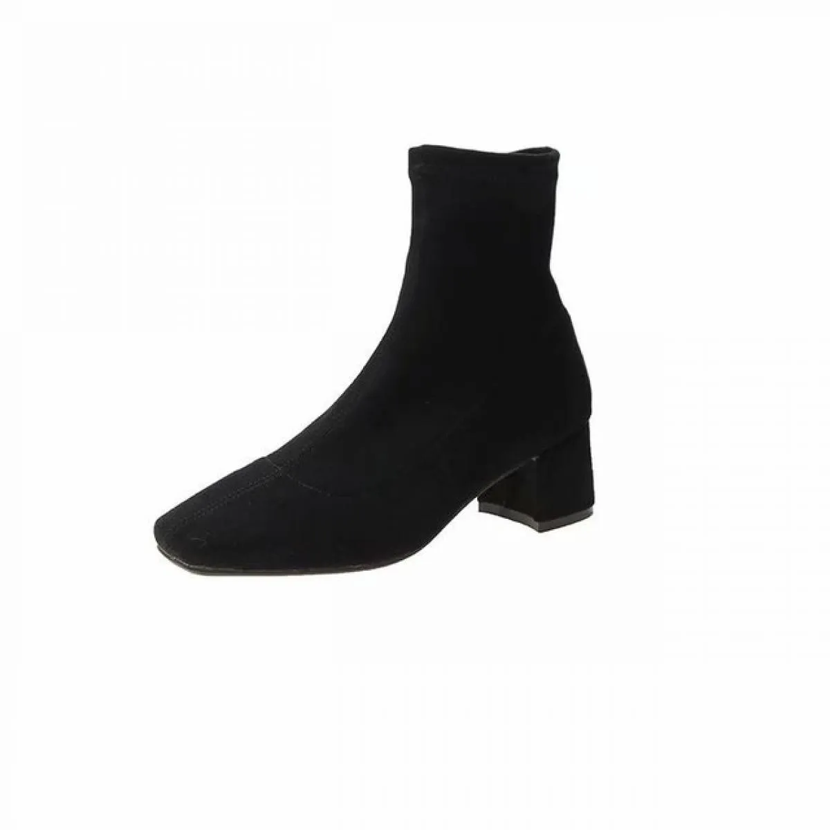 Autunno Inverno Nuove Donne Stivali Caviglia Punta Quadrata Tubo Intermedio Stivali con Tacco Spesso Stivali da Donna con Tacco