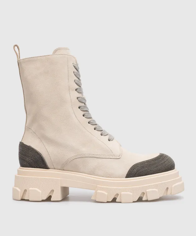 Babe Pay Pls Stivali in camoscio grigio con coulisse 761