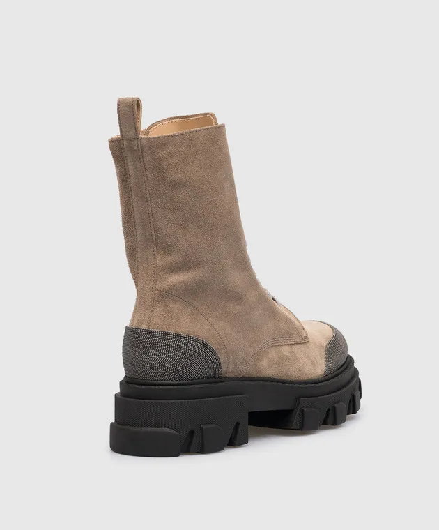 Babe Pay Pls Stivali in camoscio marrone con coulisse 761