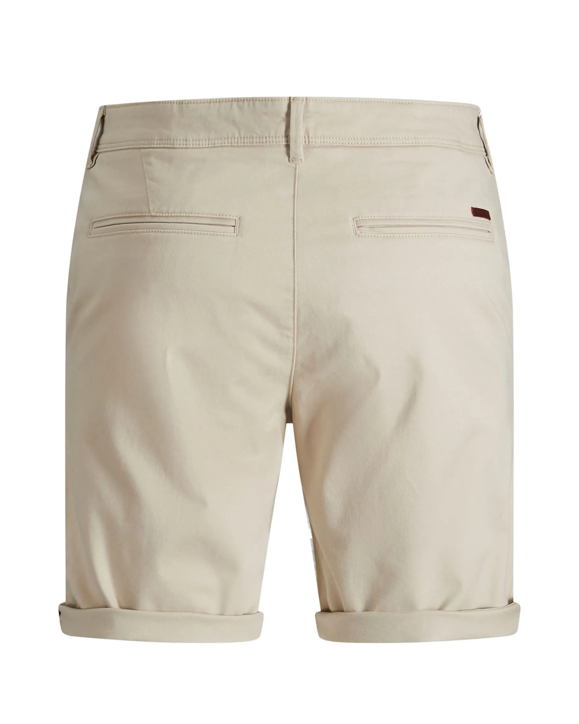 Bermuda chino beige in gabardina di cotone stretch