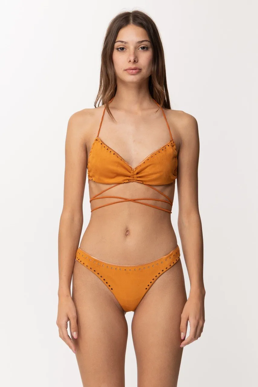Bikini in camoscio RAME