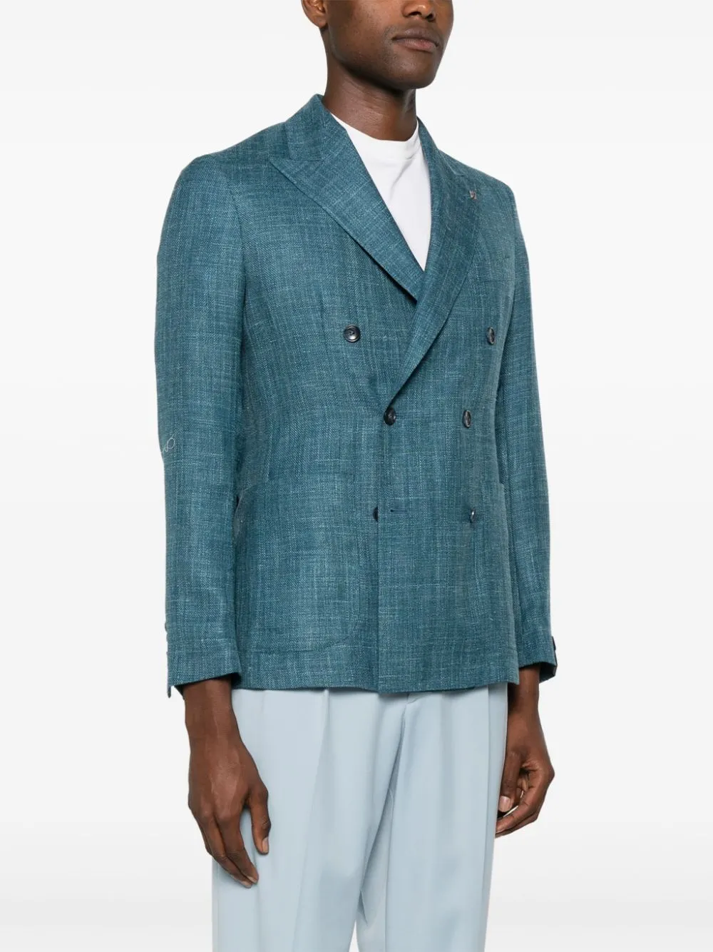 Blazer doppiopetto in blu di Tagliatore - uomo