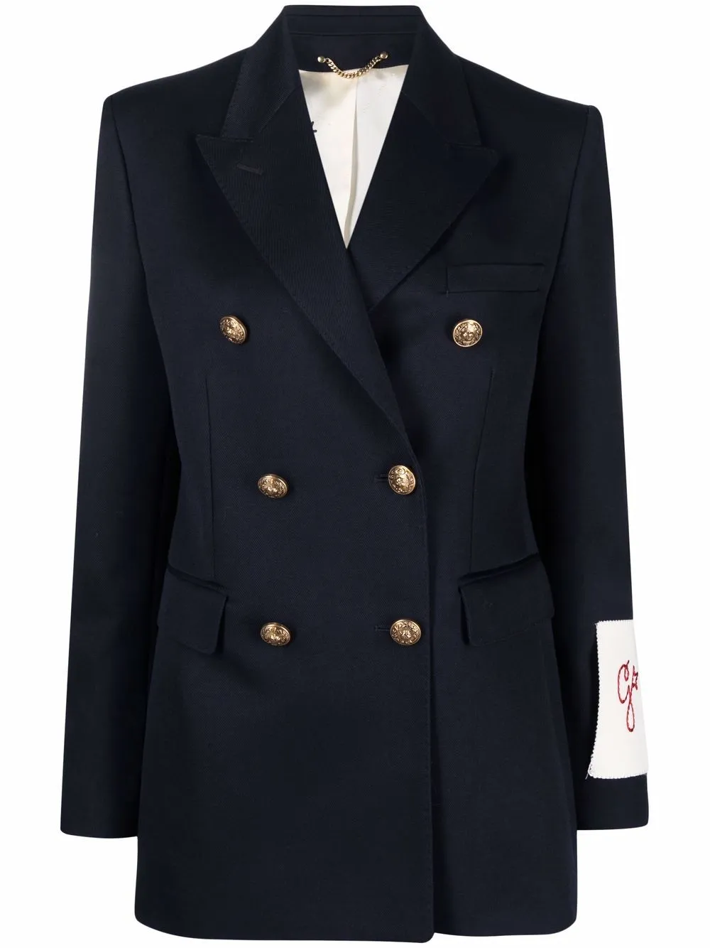 Blazer doppiopetto in blu scuro - donna