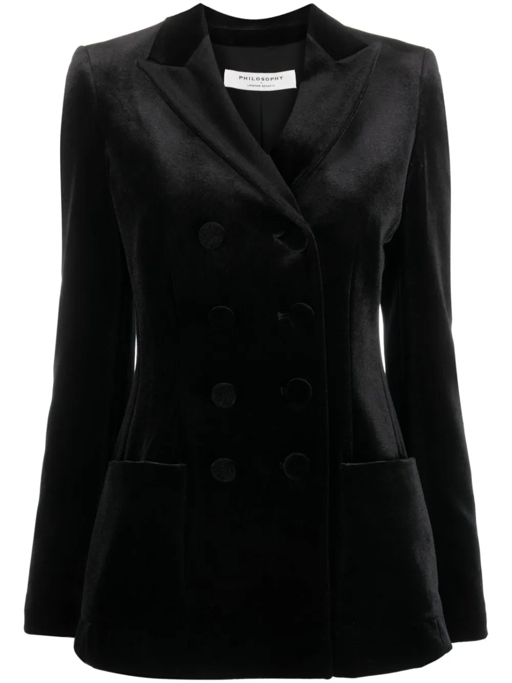 Blazer doppiopetto in nero - donna