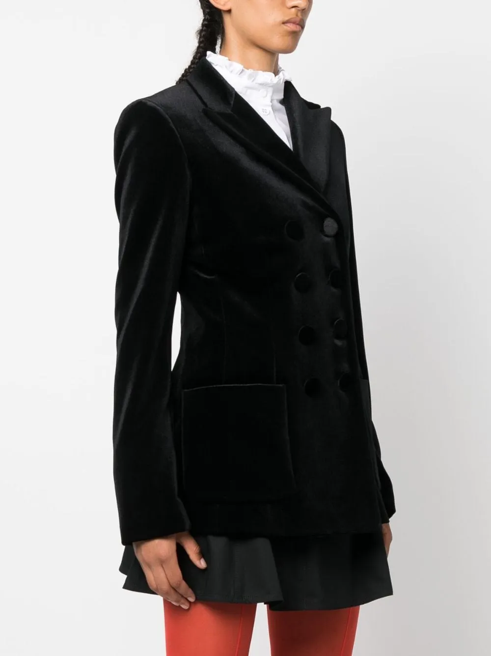 Blazer doppiopetto in nero - donna