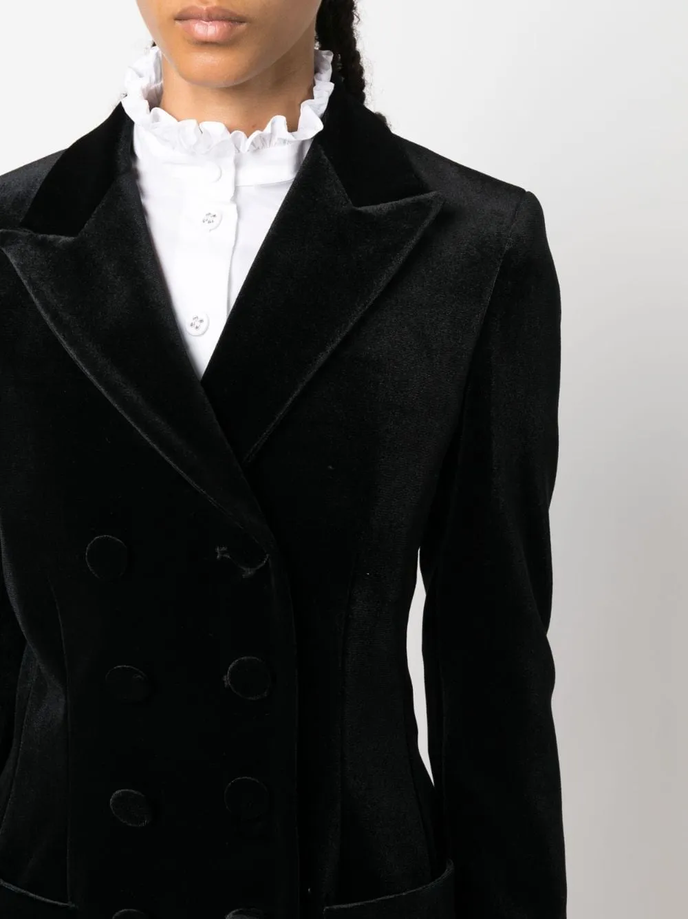 Blazer doppiopetto in nero - donna