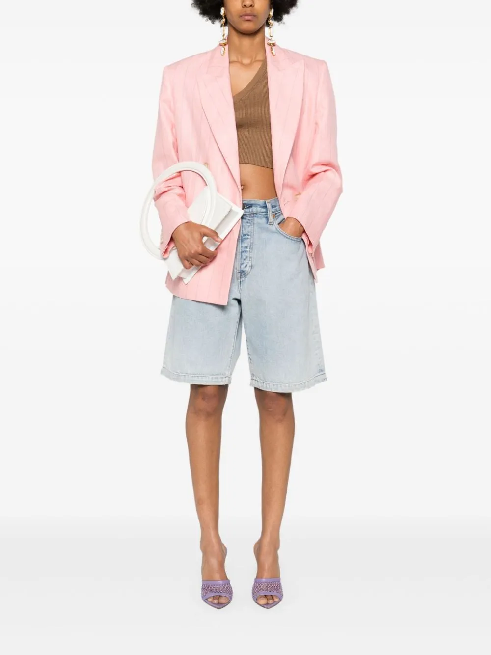 Blazer doppiopetto Pixie in rosa di The andamane - donna
