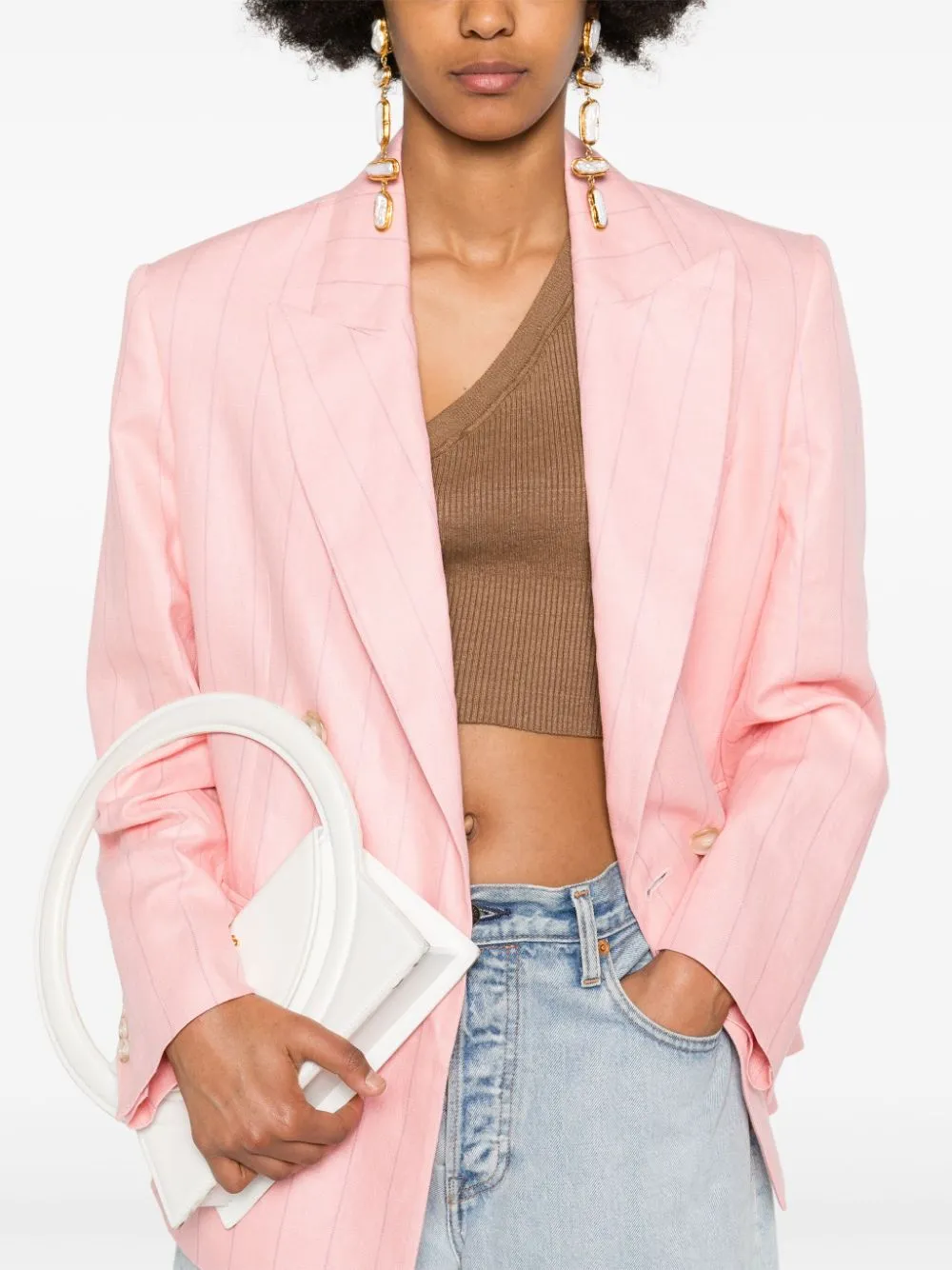 Blazer doppiopetto Pixie in rosa di The andamane - donna