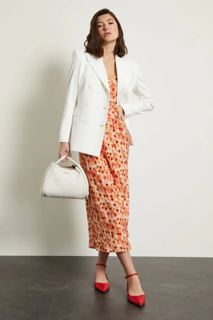 Blazer effetto piquet