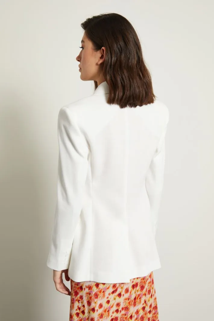 Blazer effetto piquet