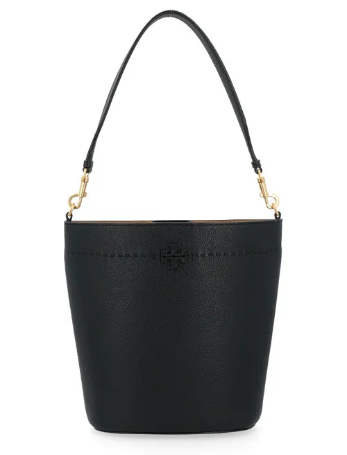 Borsa a secchiello Tory Burch Mcgraw nera