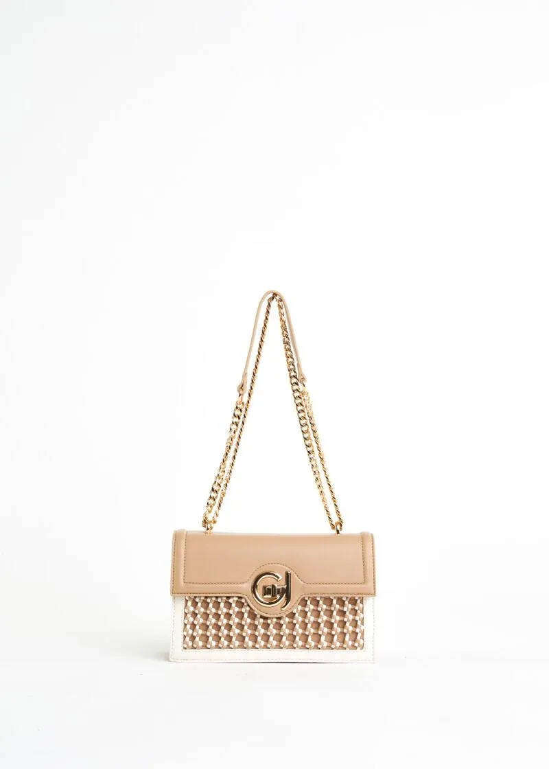 Borsa a spalla con intreccio