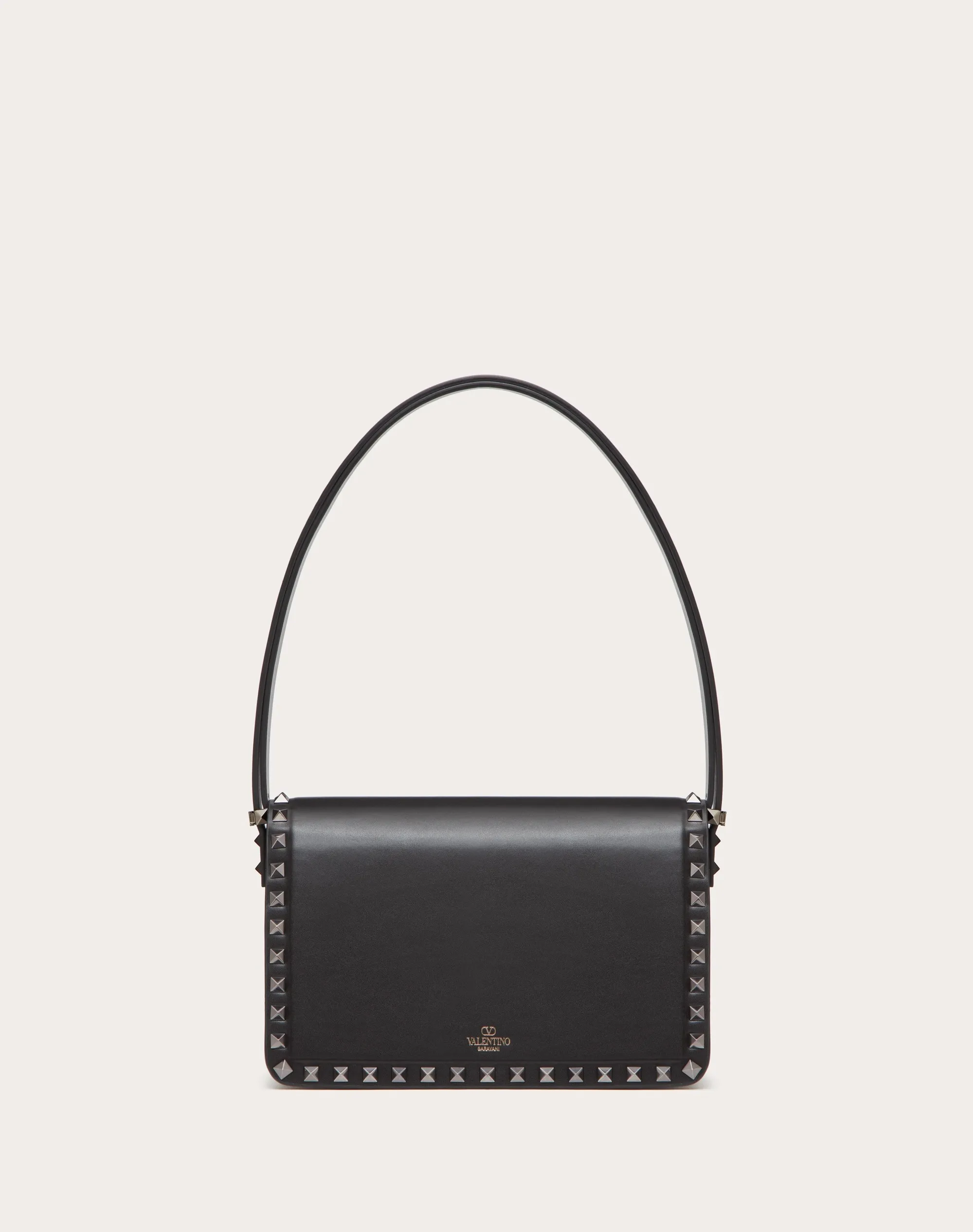 BORSA A SPALLA ROCKSTUD23 IN VITELLO LISCIO