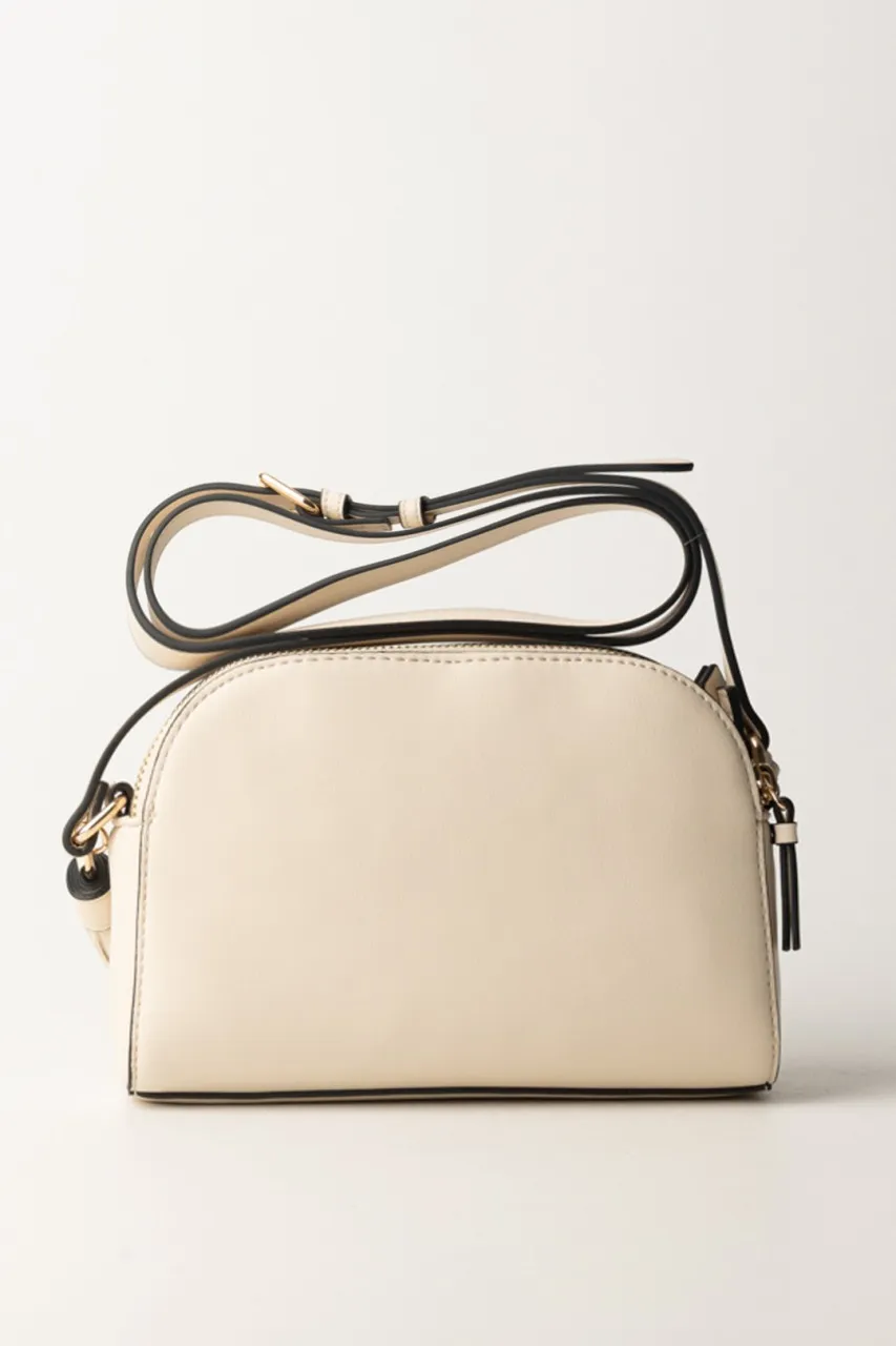 Borsa a tracolla piccola con Oval T e nappa PARCHMENT