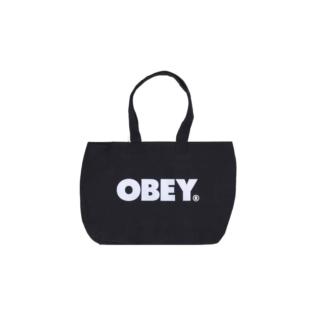 borsa di tela donna canvas tote bag BLACK/WHITE