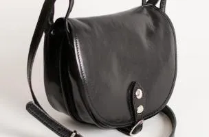 Borsa in pelle naturale Nova, nera