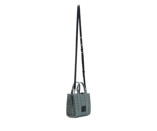 Borsa Marc Jacobs The Mini Monogram Tote Bag in denim blu