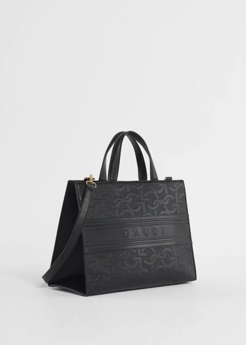 Borsa top handle con logo