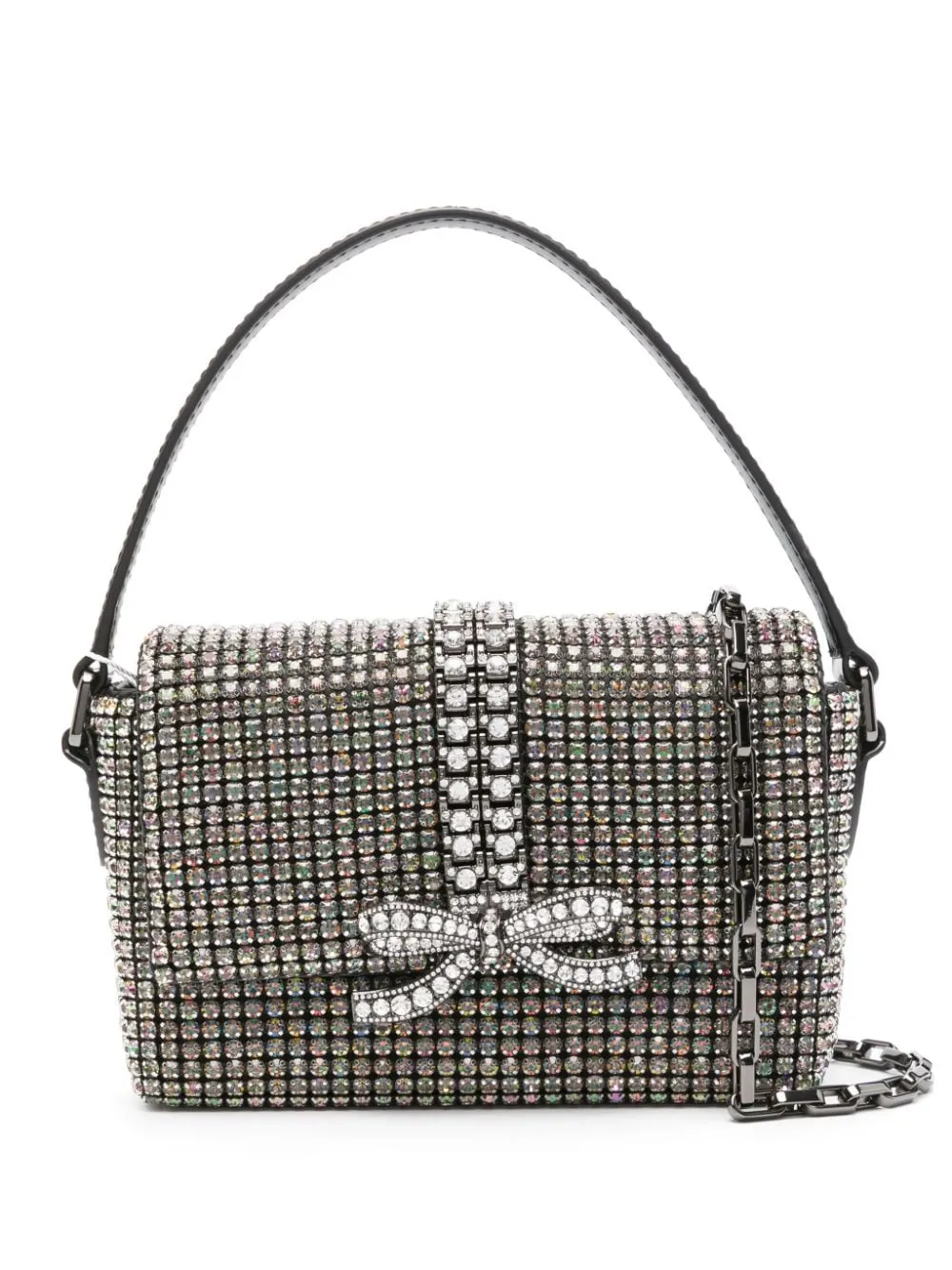 Borsa tote con cristalli in argento Self-Portrait - donna