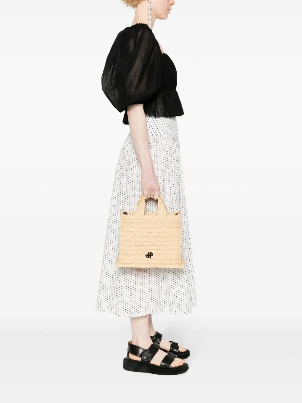 Borsa tote con logo Patou in beige - donna
