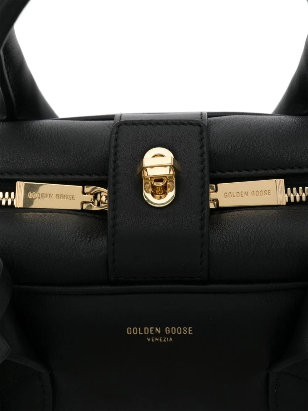 Borsa tote con stampa in nero Golden Goose - donna