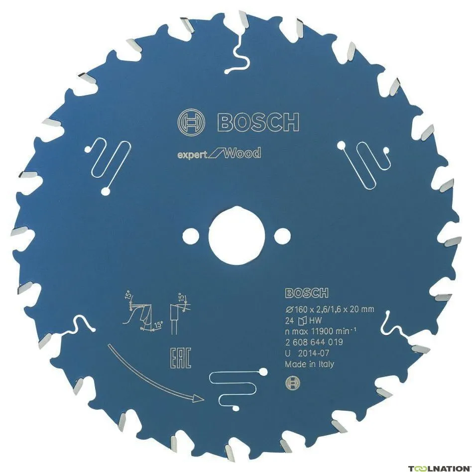 Bosch Professional Accessori 2608644019 Lama circolare in metallo duro Expert per legno 160 x 20 x 24T