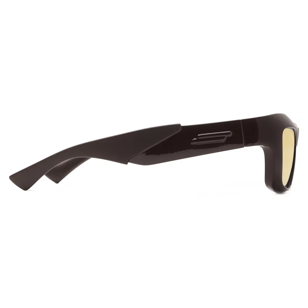 Bottega Veneta - Occhiali da Sole Quadrati in Acetato Mitre - Oro Marrone - Occhiali da Sole - Bottega Veneta Eyewear