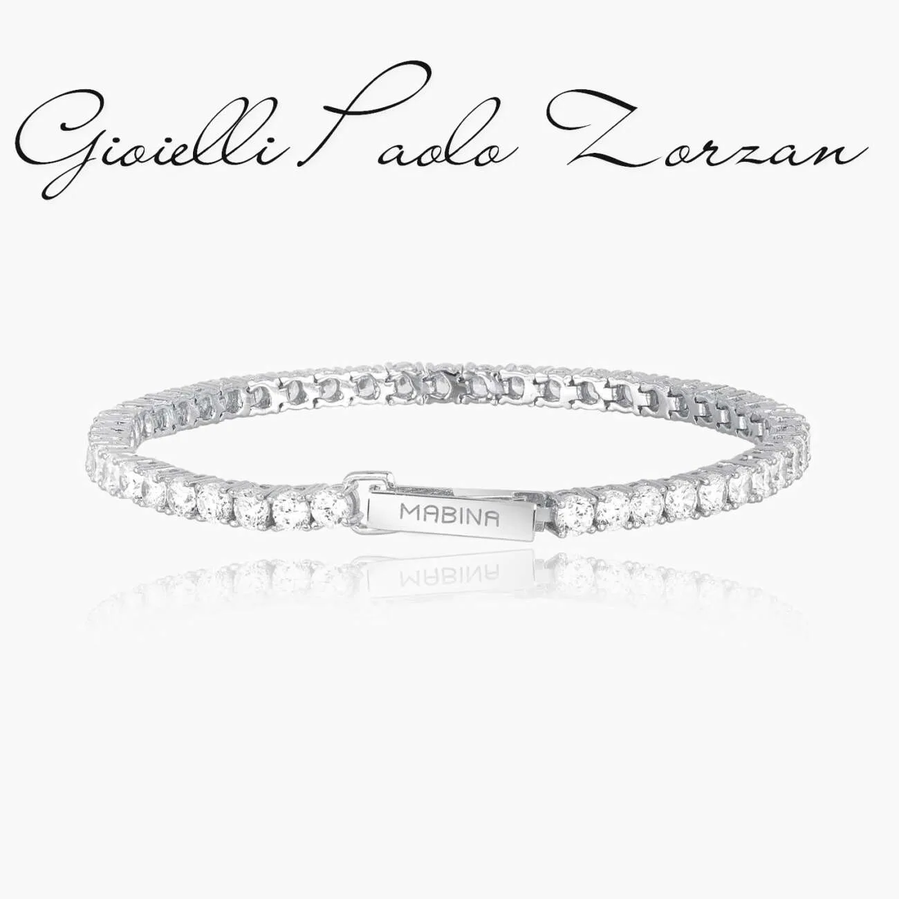 Bracciale Mabina TENNIS CLUB in argento e zirconi 533019-S