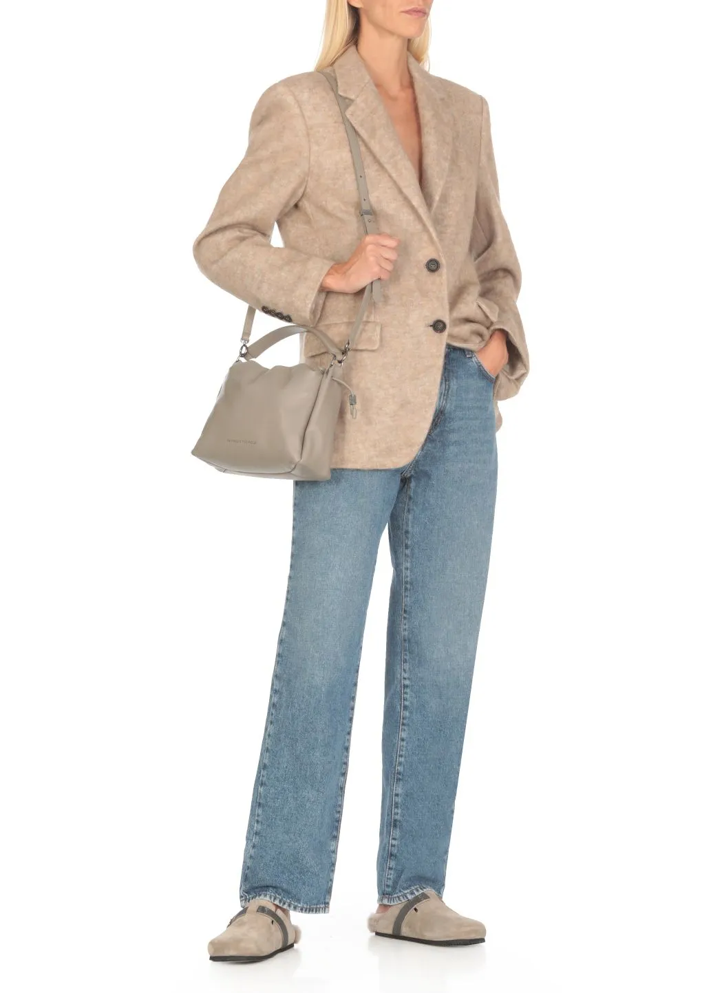  Brunello Cucinelli Borsa in pelle Soft con monile 