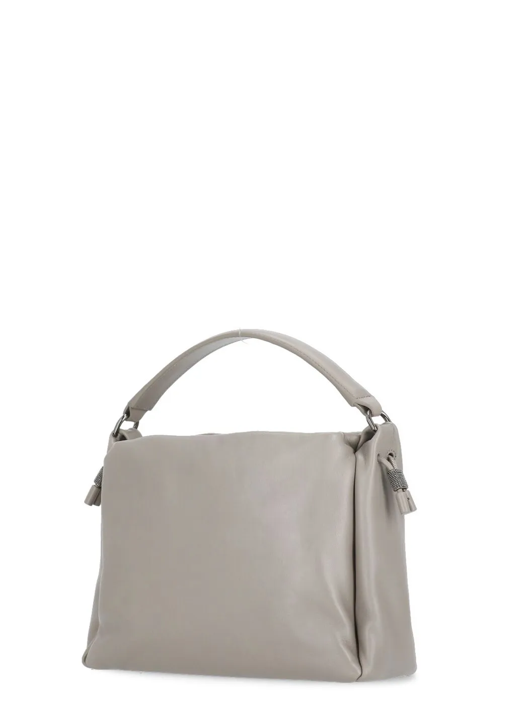  Brunello Cucinelli Borsa in pelle Soft con monile 