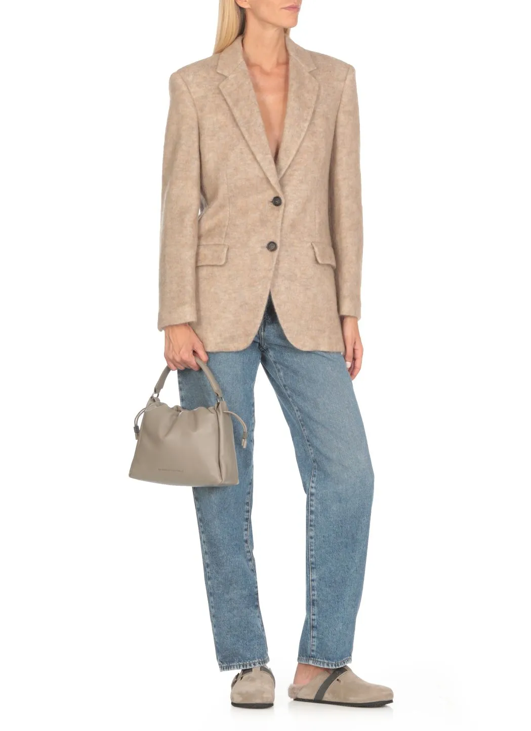  Brunello Cucinelli Borsa in pelle Soft con monile 