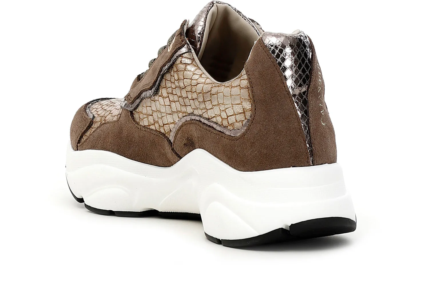 CafèNoir donna sneakers in crosta e stampa cocco