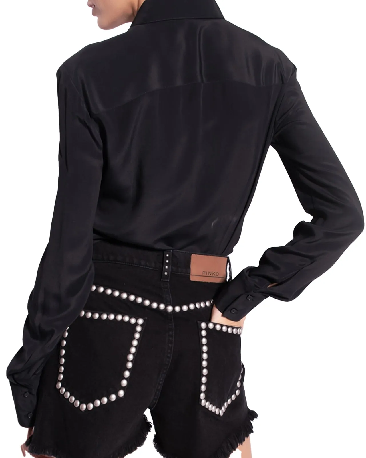 Camicia Claudie crepe nera