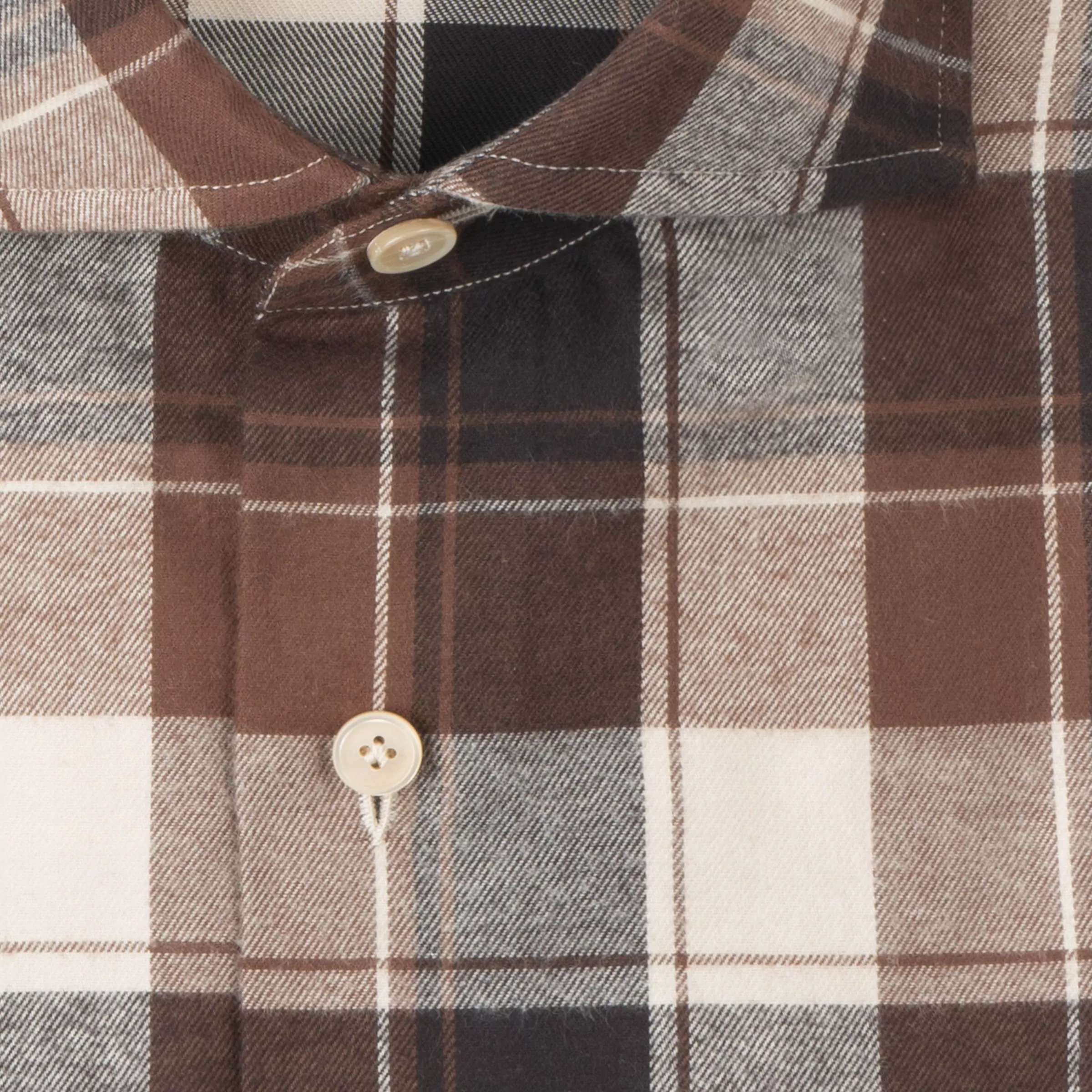 Camicia cotone check marrone
