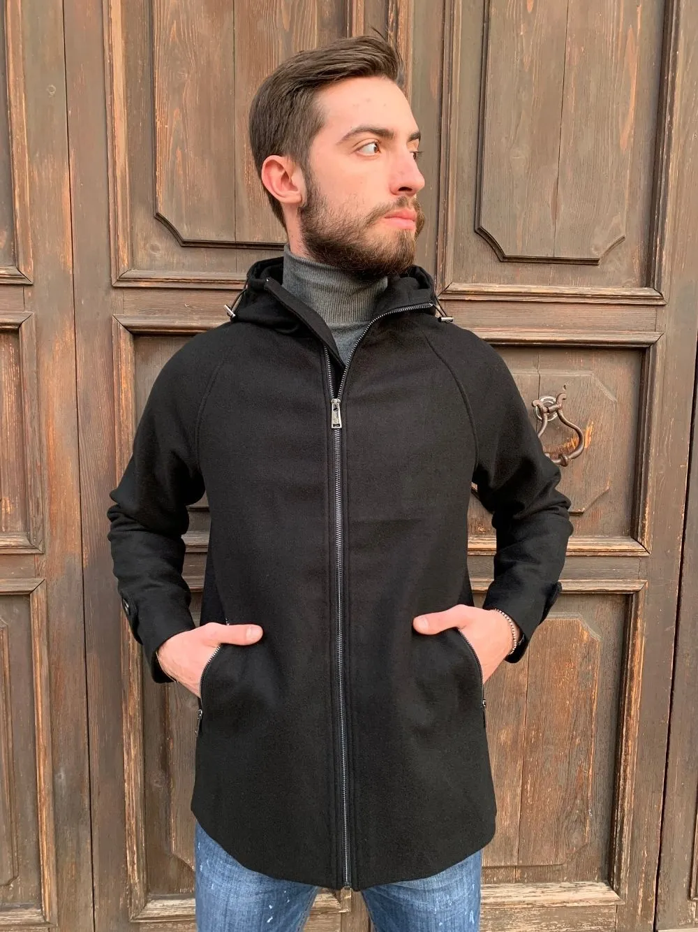 Cappotto con cappuccio