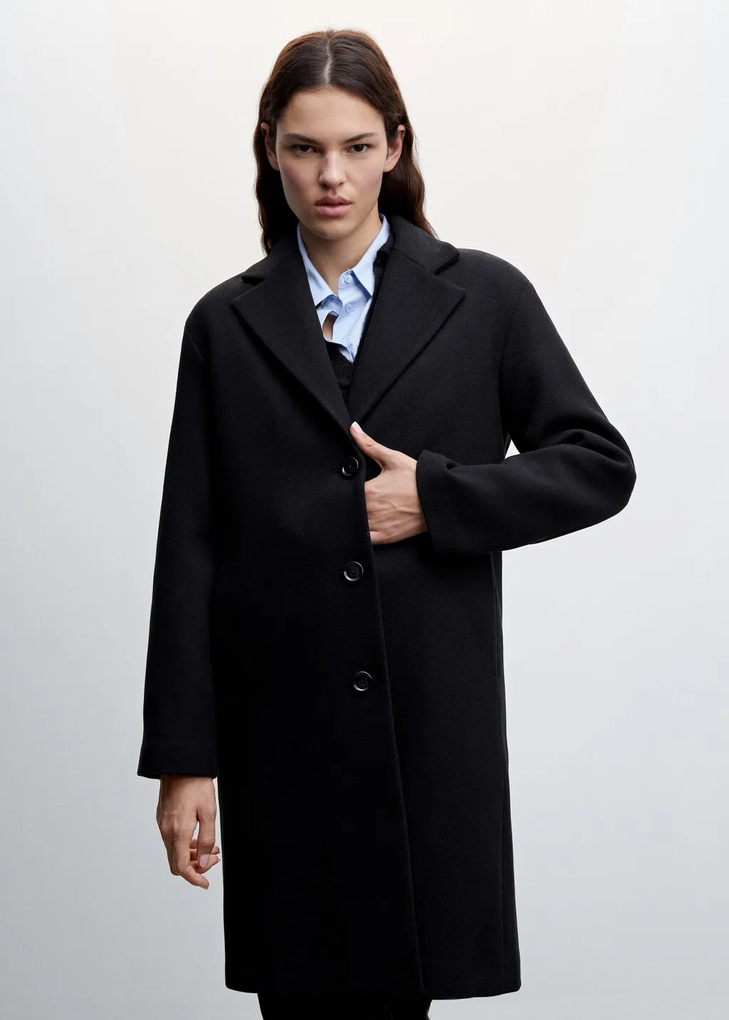 Cappotto lana bottoni