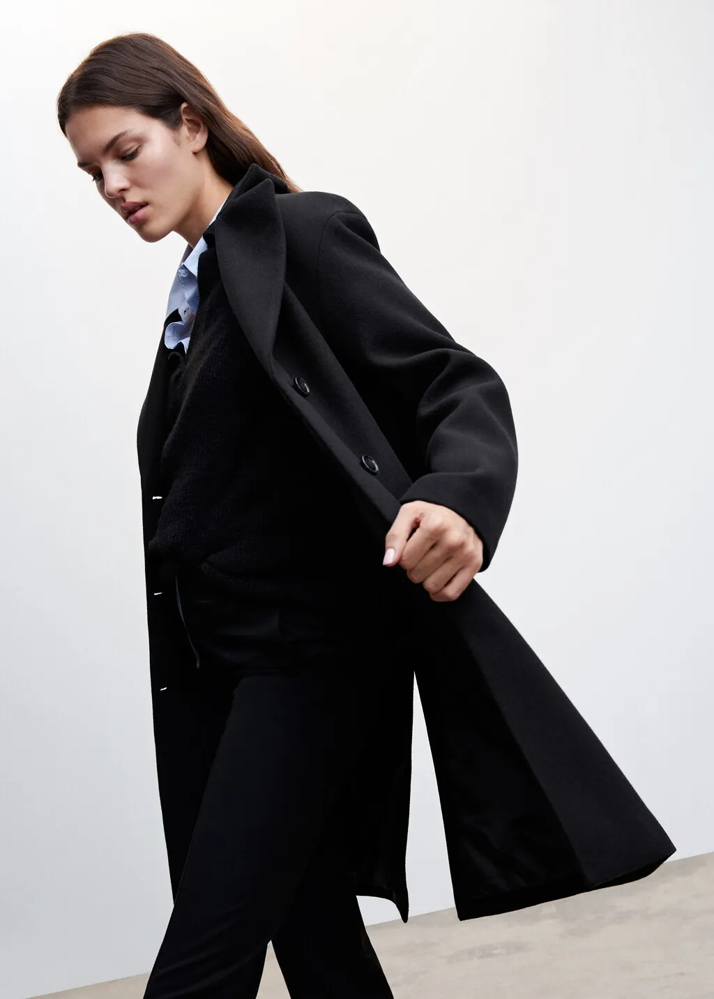 Cappotto lana bottoni